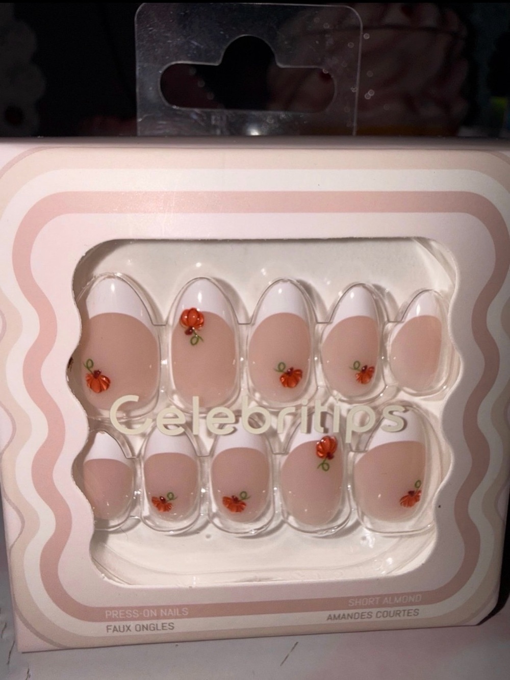 Celebritips “3D Sugar Pumpkin” French Tip Press Ons